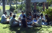 UQ dance picnic at southbank "picnic island"