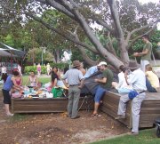 Picnic at southbank with good friends - stereo is under tarp because it was sprinkling.... damn rain!