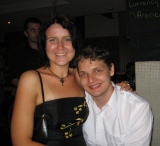 Debbie and I at a fancy club in the city just before midnight on New Years Eve.