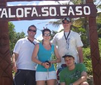 Us at lifou (where you can snorkel !)
