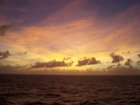 A beautiful sunrise over the South Pacific