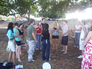 Saying goodbye to Mariah at picnic