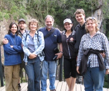 At the crater - shauntelle, paul, mum, keith, debbie, me, jenny
