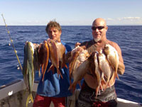 Fish fingers      (two of the three crew with lots of snapper)